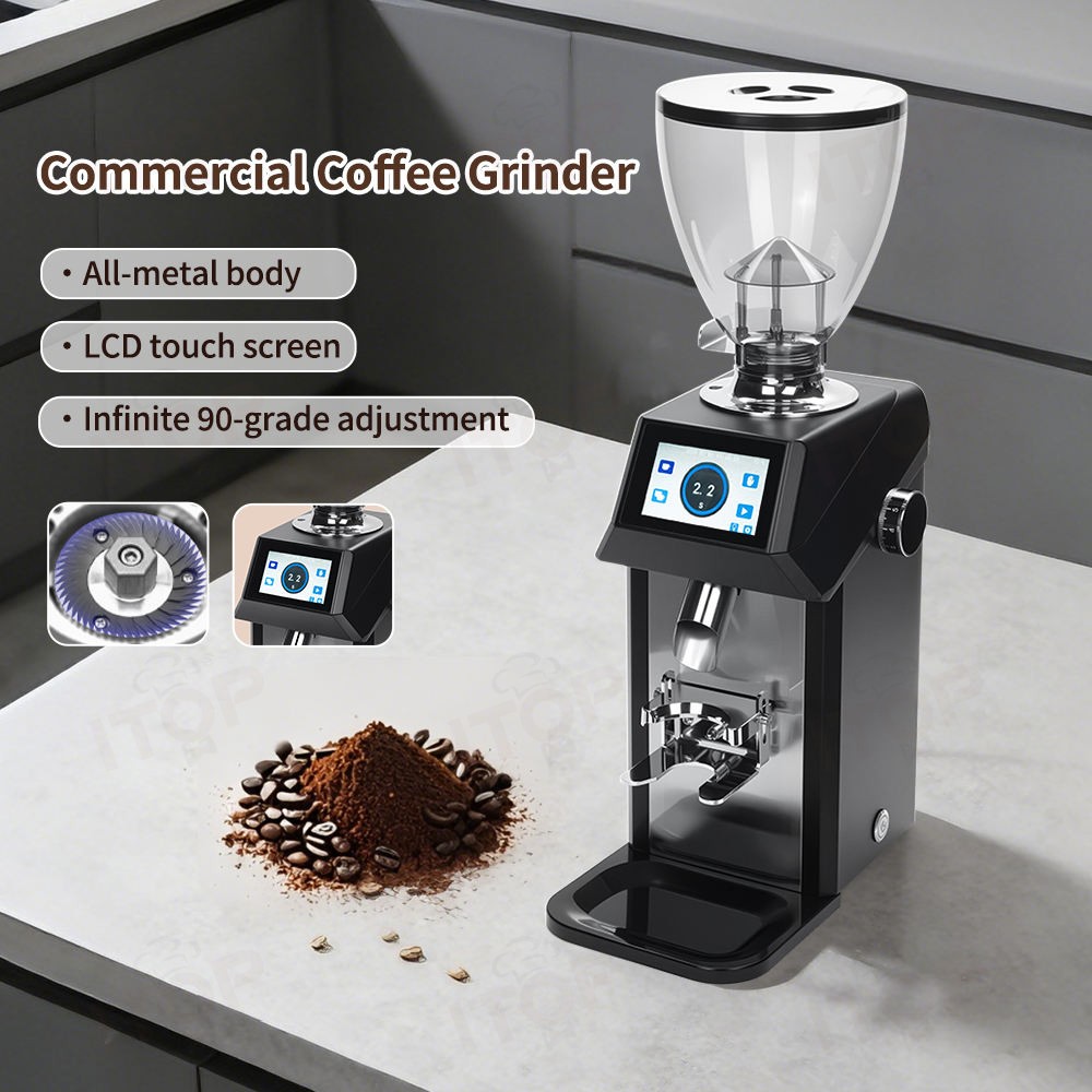 Coffee Grinder Burr Flat - Molinillo de café eléctrico ITOP comercial