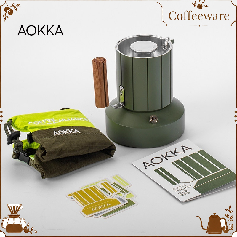 Coffee Equipment For Camping - Cafetera Moka de doble válvula AOKKA,