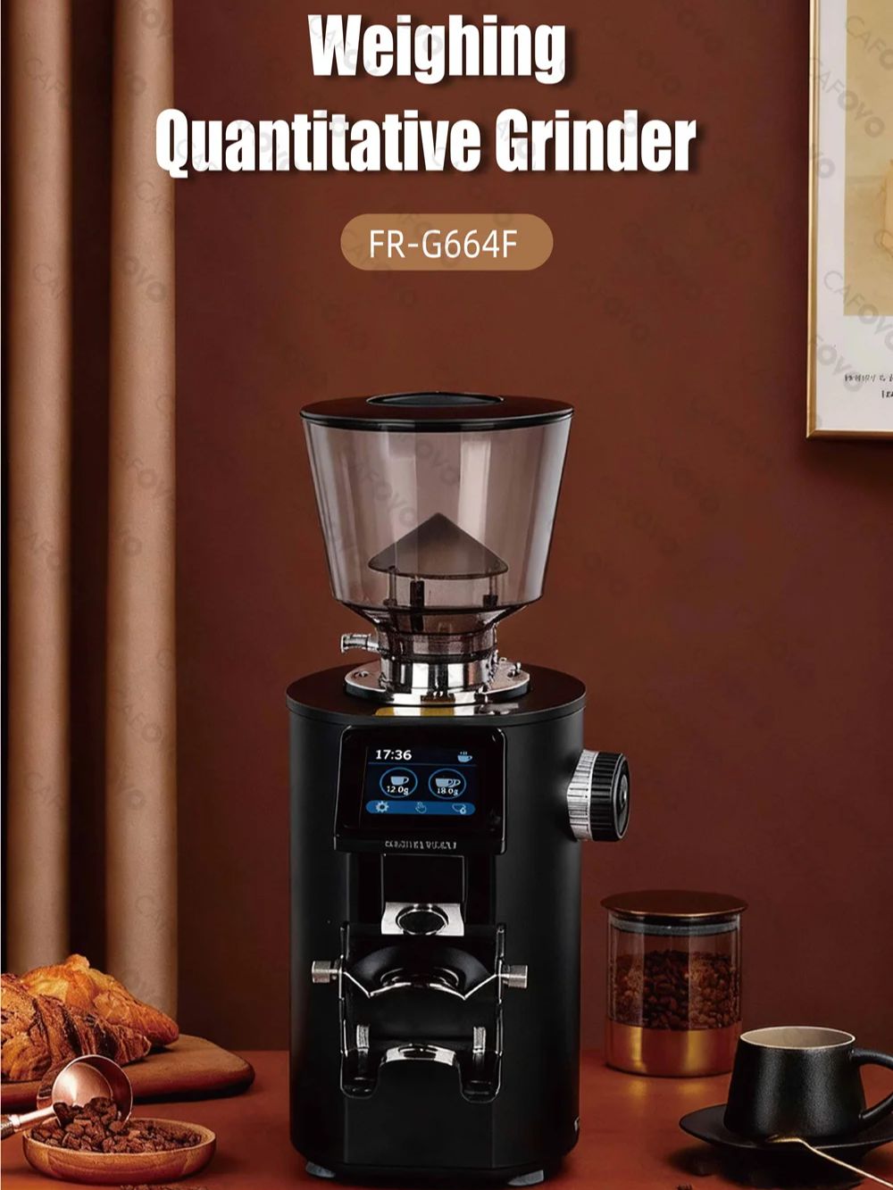 Coffee Grinder Burr Flat - CAFOVO G664F molinillo de café cuantitativo