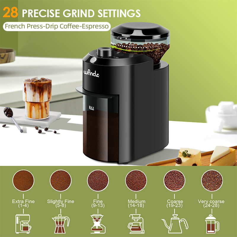 Molinillo de café eléctrico Wa - Coffee Grinder Burr Flat reseña y precio